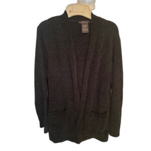 Matty M  Cozy Open Chenille Cardigan Deep Forest Green X-Large